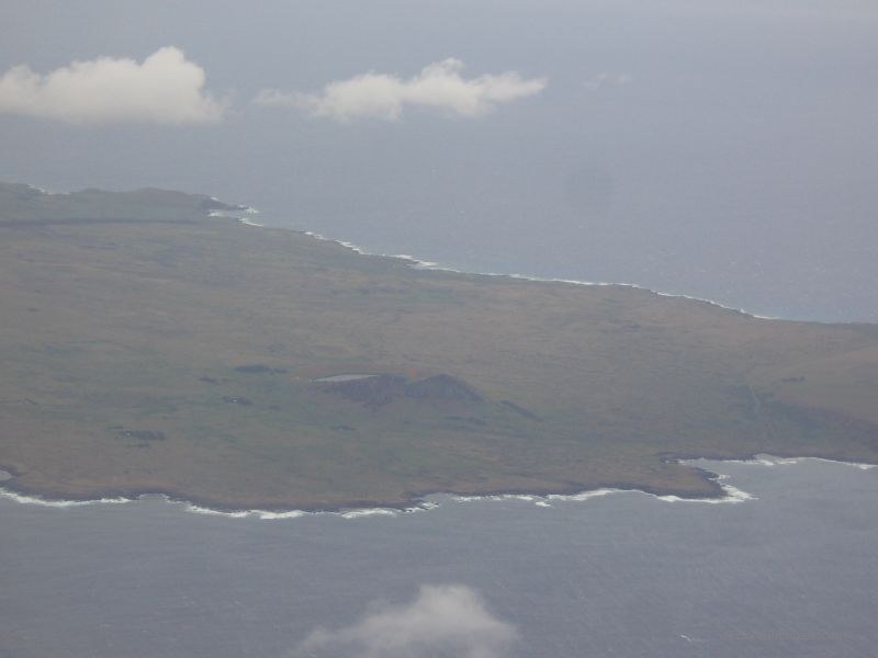 isla pascua aerial plane easter Island Rano Raraku Tongariki
